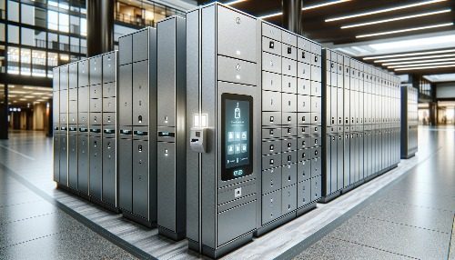 smart lockers in train station