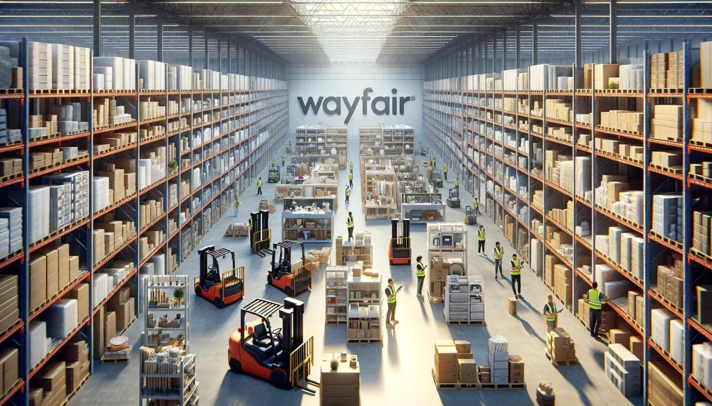 The wayfair factory preparing to ship consolidated deliveries