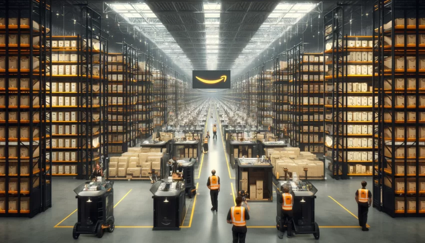 amazon warehouse from inside