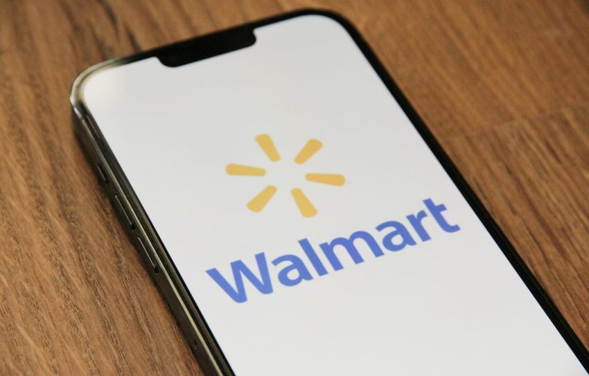 Walmart logo featuring on an iPhone.