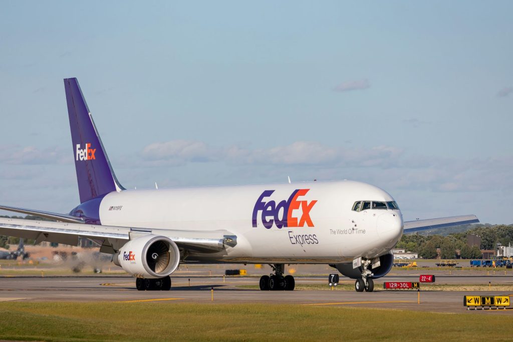 A FedEx plane.