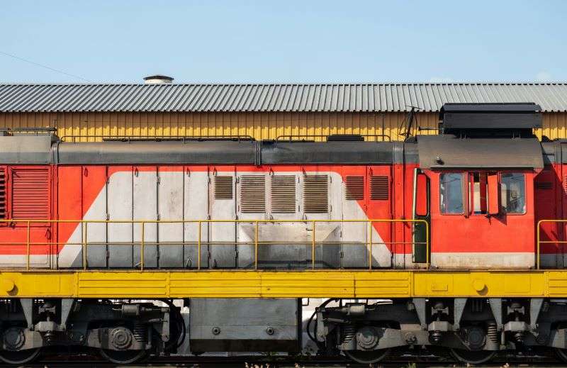 A Canadian train carrying cargo.