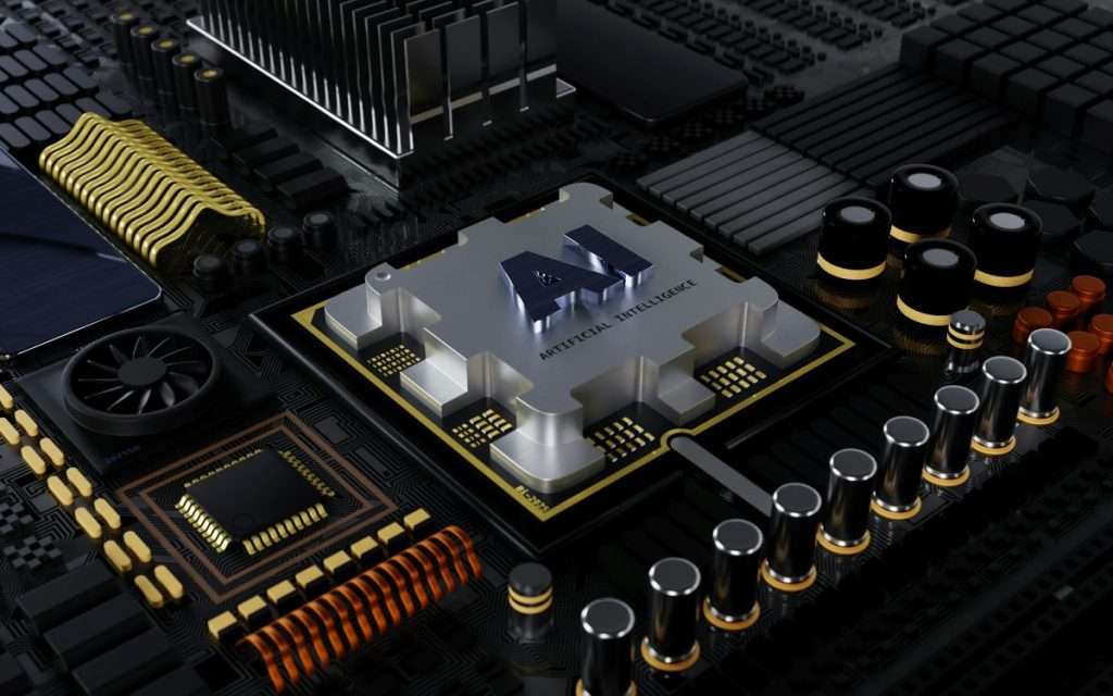 AI appearing as a chip in a circuit board. Modernizing supply chains with AI-driven insights for real-time decisions and cross-functional excellence.